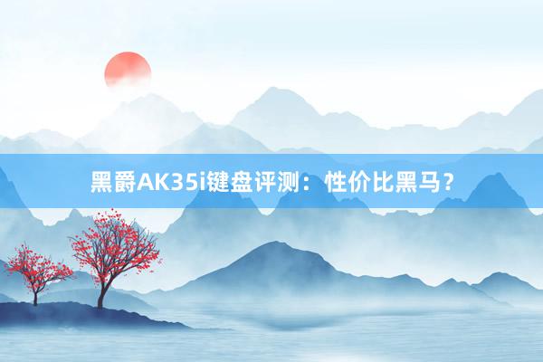 黑爵AK35i键盘评测：性价比黑马？